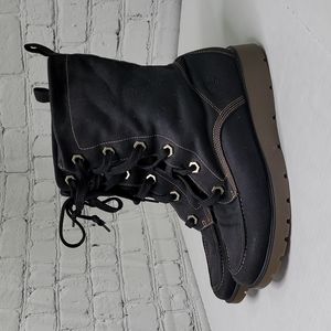 Timberland canvas lace up military boots